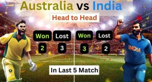 India vs Australia Head-to-Head in the last 5 Matches