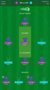 T20 WC 2024 Fantasy team 1 for India vs Bangladesh