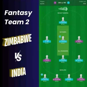 Fantasy team 2 for India vs Zimbabwe 4th T20 